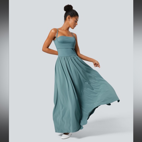 HALARA Breezeful Backless Side Pocket Maxi Dress NWT Size S - Picture 8 of 16